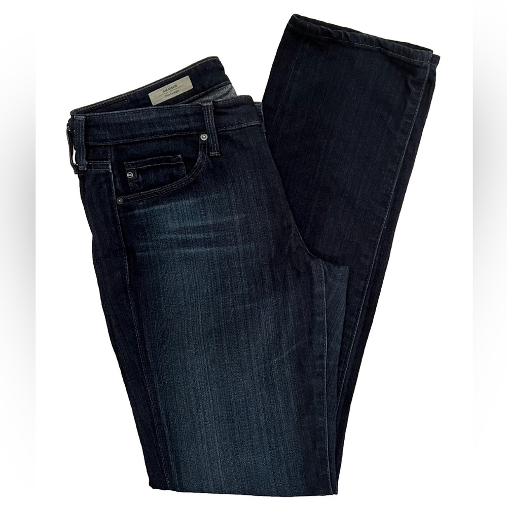 AG Adriano Goldschmied “The Stevie” Slim Straight Leg. Dark Rinse | Size 27